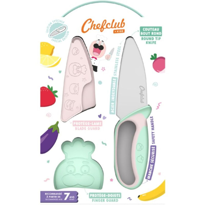 Couteau CHEFCLUB du chef chefclub kids pastel