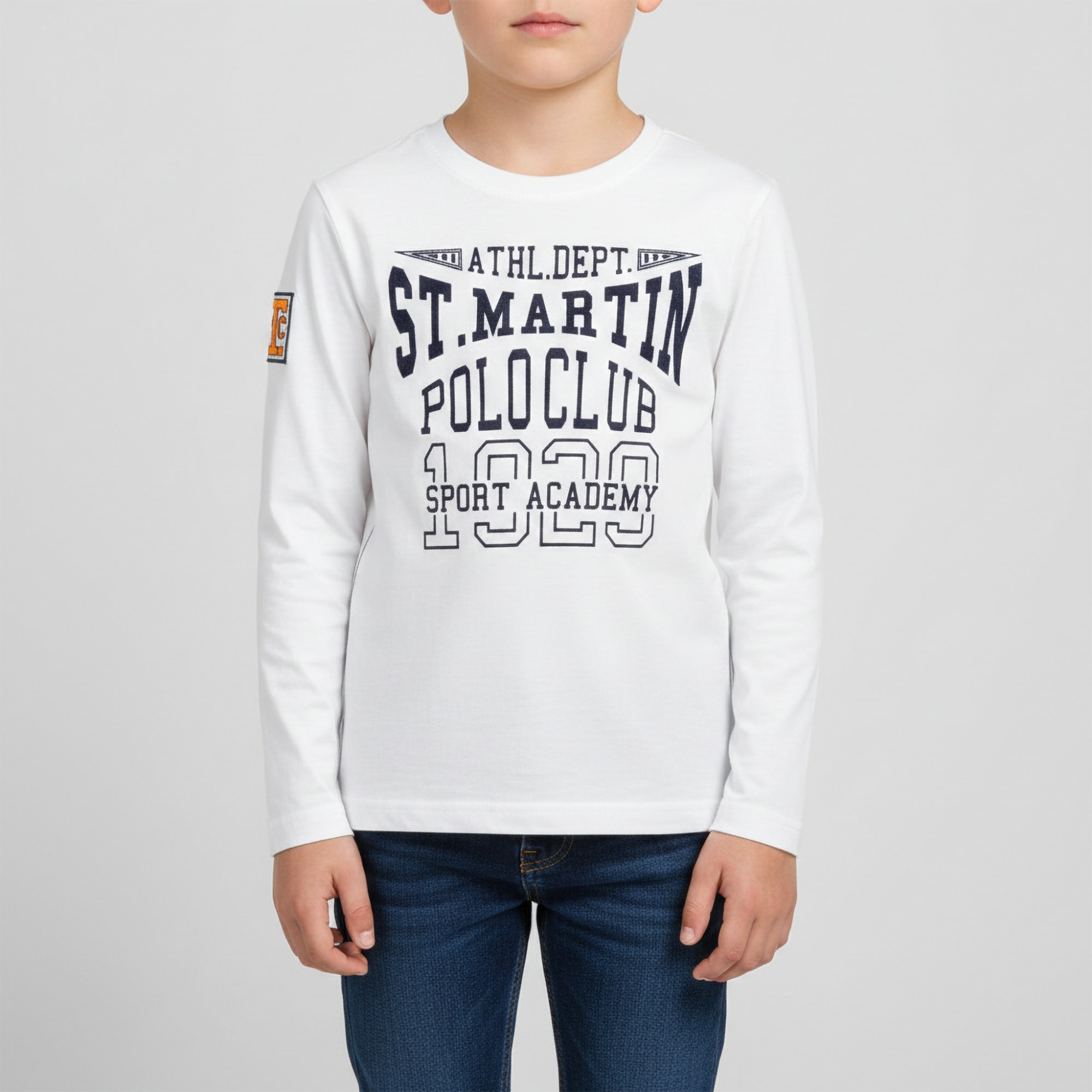 T-shirt maniche lunghe con ricamo logo