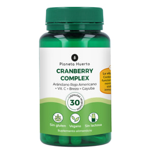 PLANETA HUERTO | Cranberry Complex Arándano Rojo 30 Cápsulas - Suplemento Natural para la Salud Urinaria