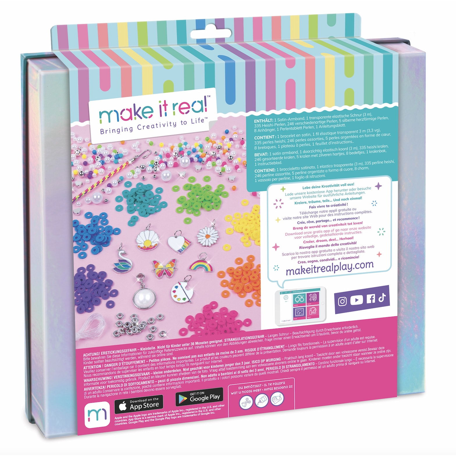 Kit per Gioielli Arcobaleno e Perle