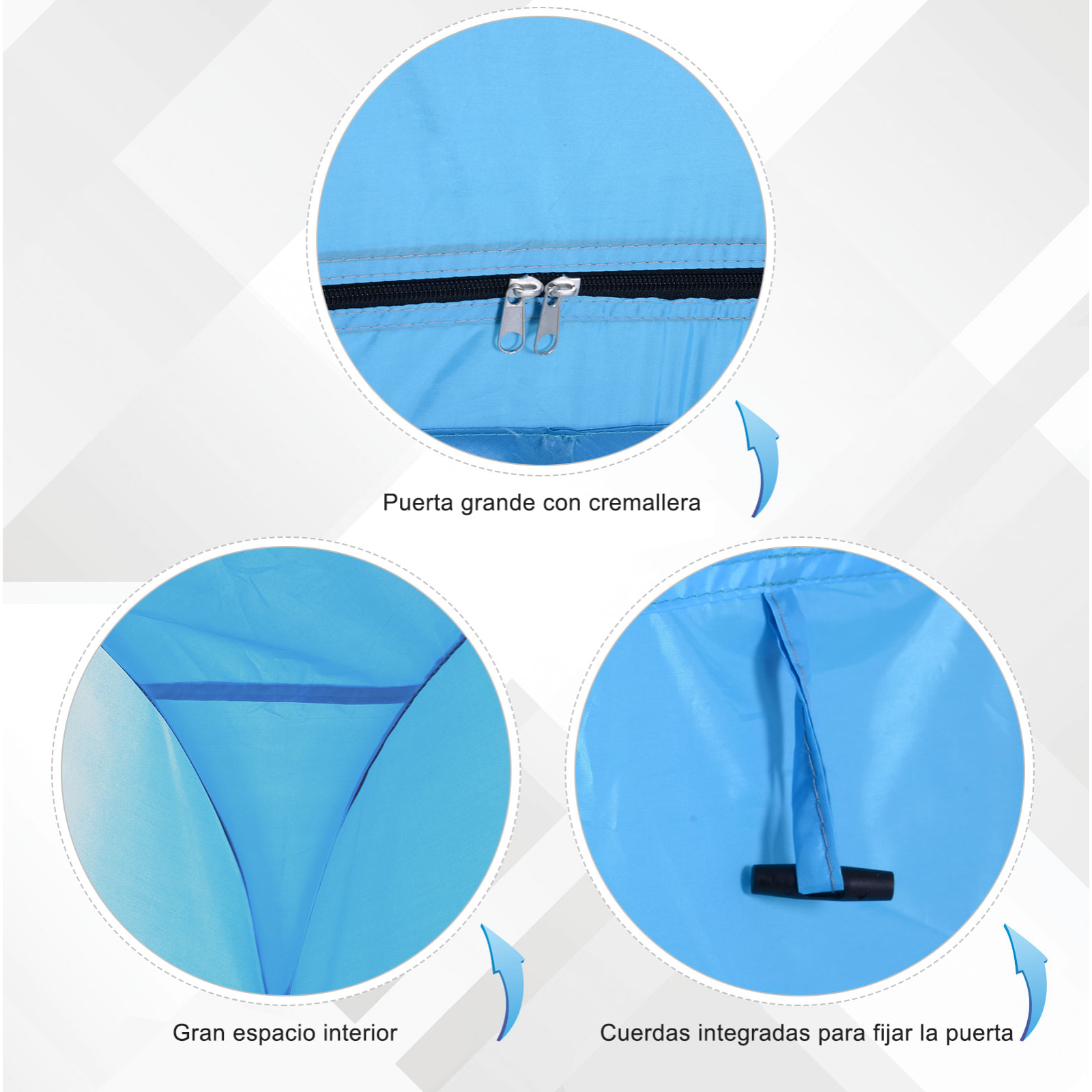 Tienda De Campaá±a de Tela De Poliá©ster 100x100x185cm Azul