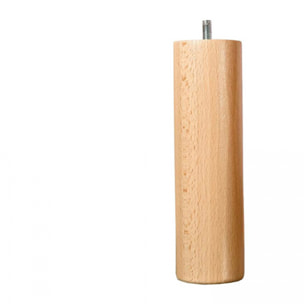 Jeu de 4 pieds de lit cylindriques | Bois Naturel | Hauteur 15 cm