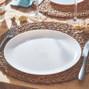 Assiette plate blanche 25 cm Pampille - Luminarc