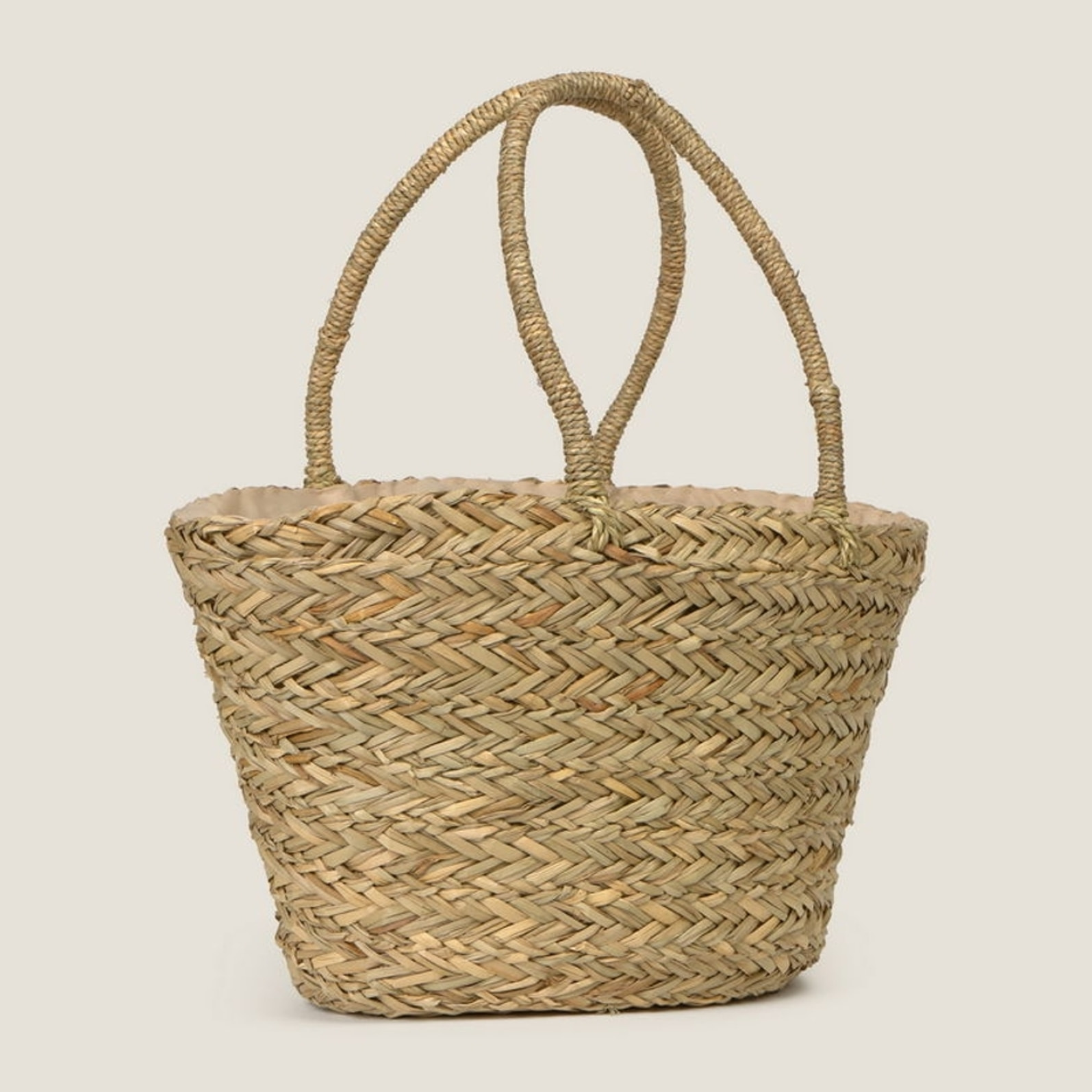 Bolso de playa mimbre Palma color marron beige Fibras naturales