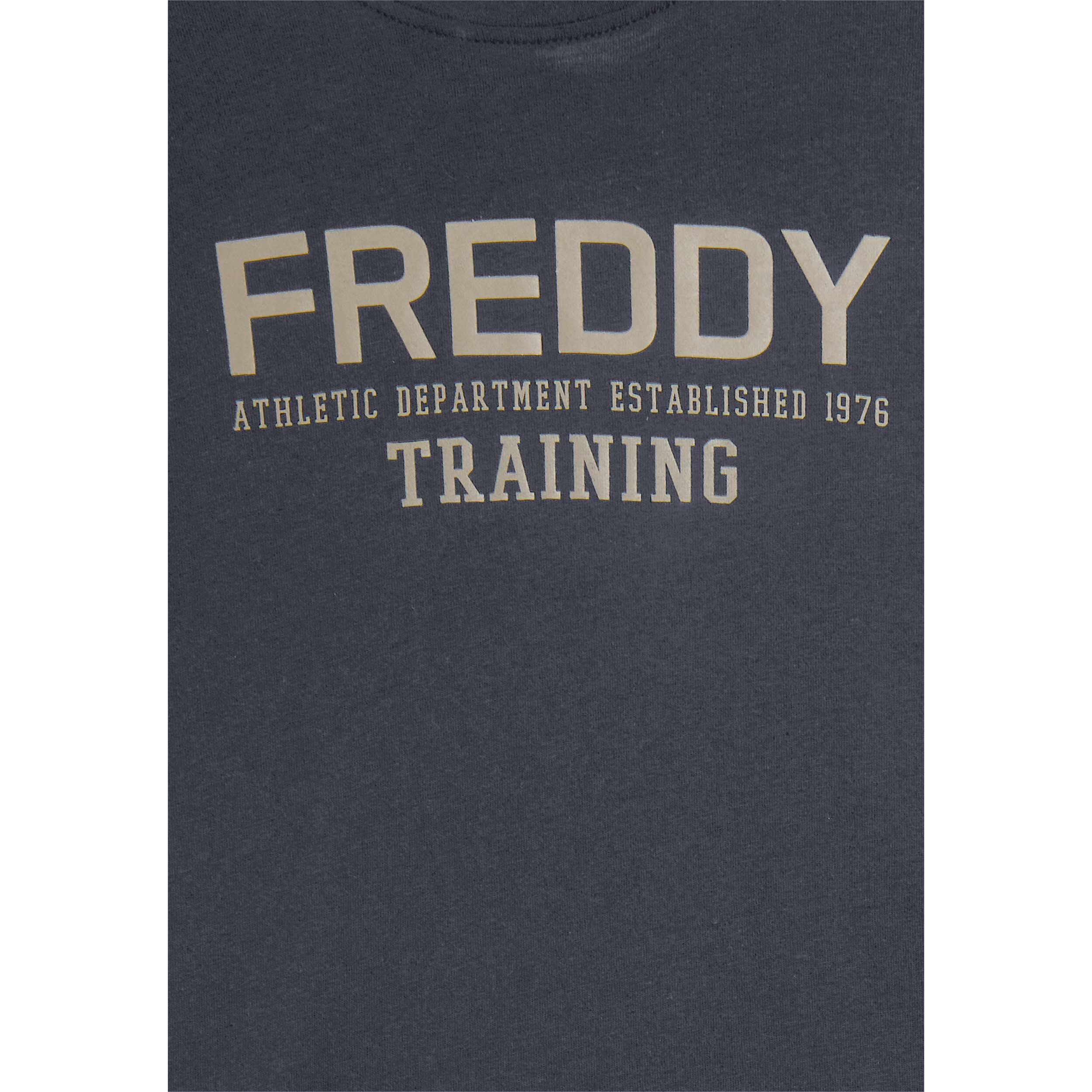 T-shirt con logo centrale e dettaglio camouflage