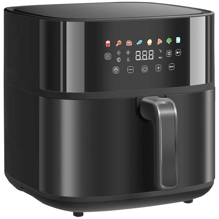 Friteuse à air friteuse sans huile air fryer 1700W 8L 8 prog. écran tactile LED multifonction noir
