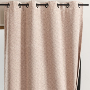 Rideau thermique et obscurcissant bouclette chinée - Rose