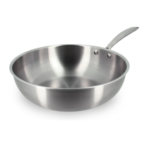 WOK TRIPLY 24CM EN ACIER INOXYDABLE