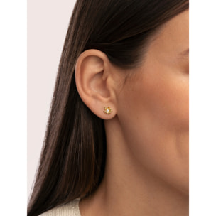 Pendientes Gardenia Baño Oro