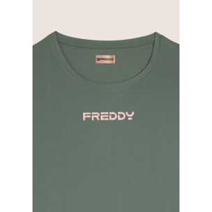 T-shirt regular in tessuto tecnico leggero
