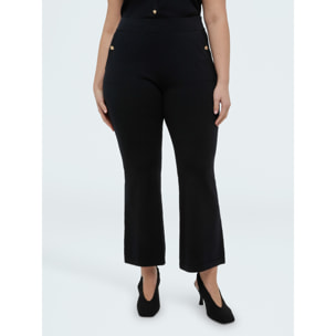 Fiorella Rubino - Pantalones Flare de punto - Negro