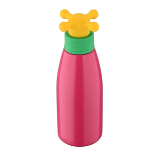 Botella de agua rainbow de 500ml en acero inoxidable color rosa