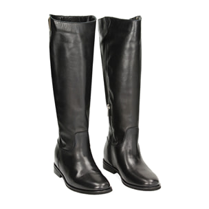 Stivali neri in pelle