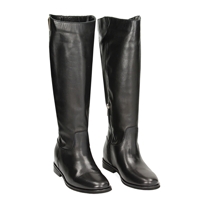 Stivali neri in pelle