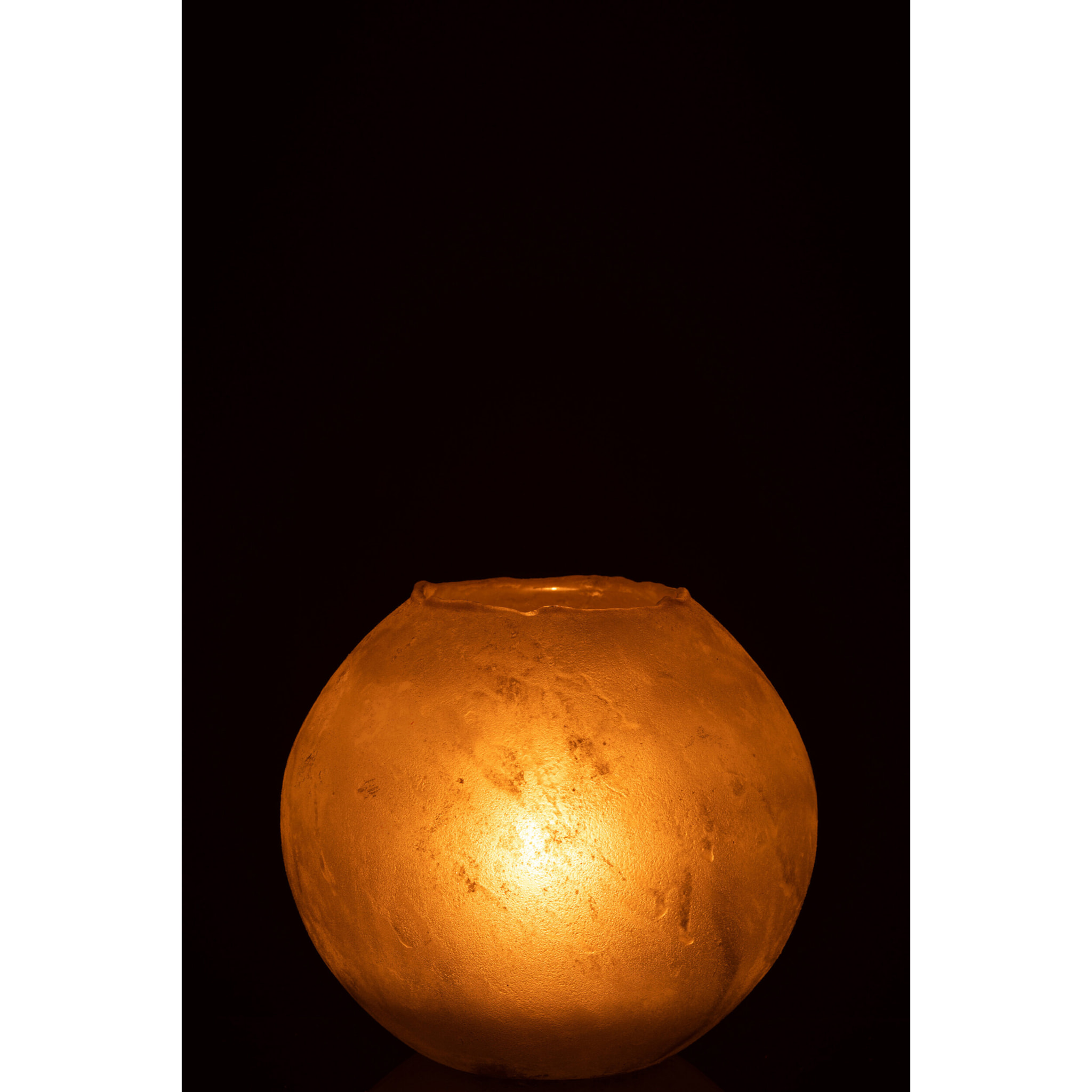 J-Line vase Soda Rond - verre - or - large - Ø 25 cm