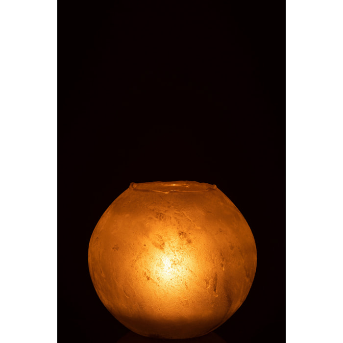J-Line vase Soda Rond - verre - or - large - Ø 25 cm