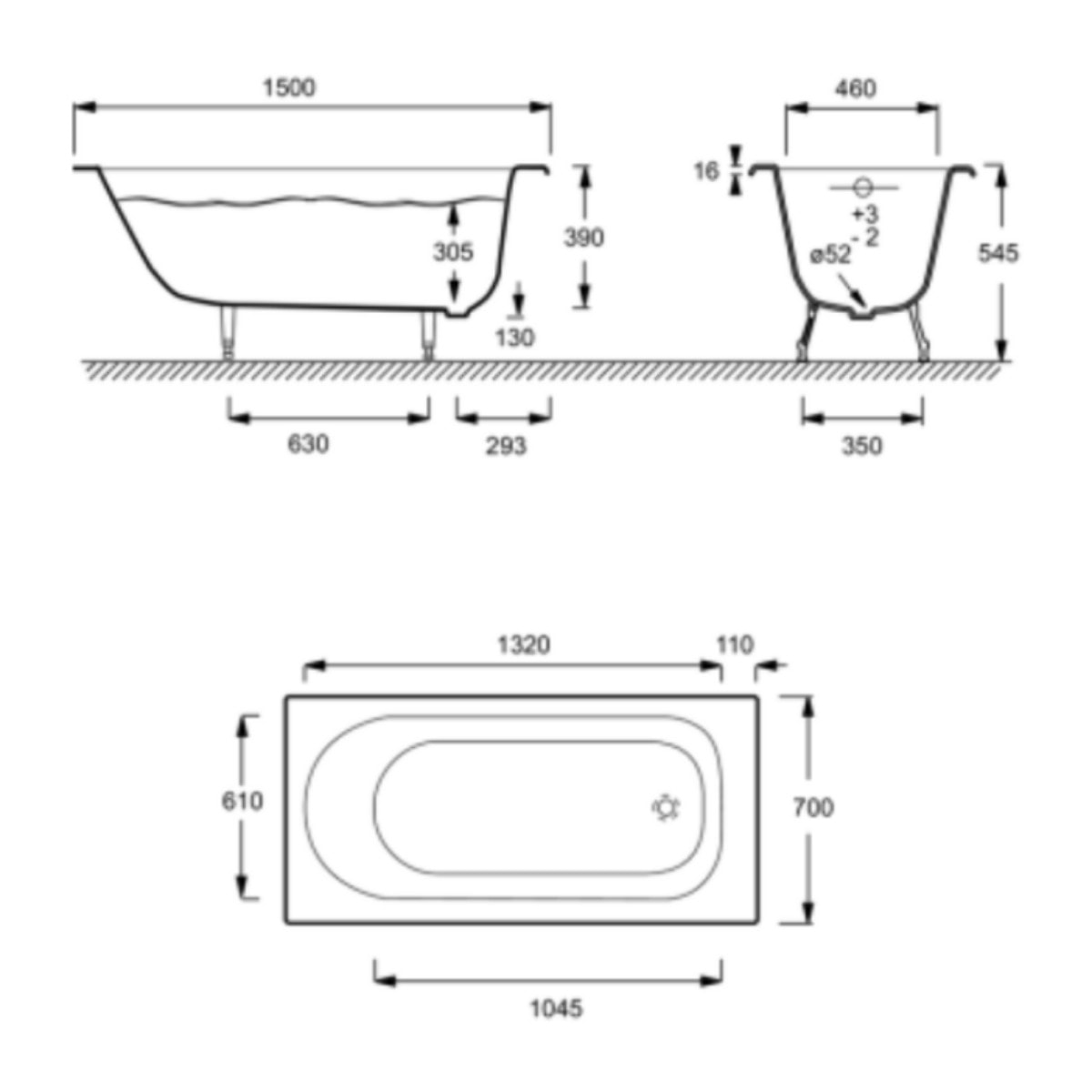 Baignoire Soisson fonte émaillée