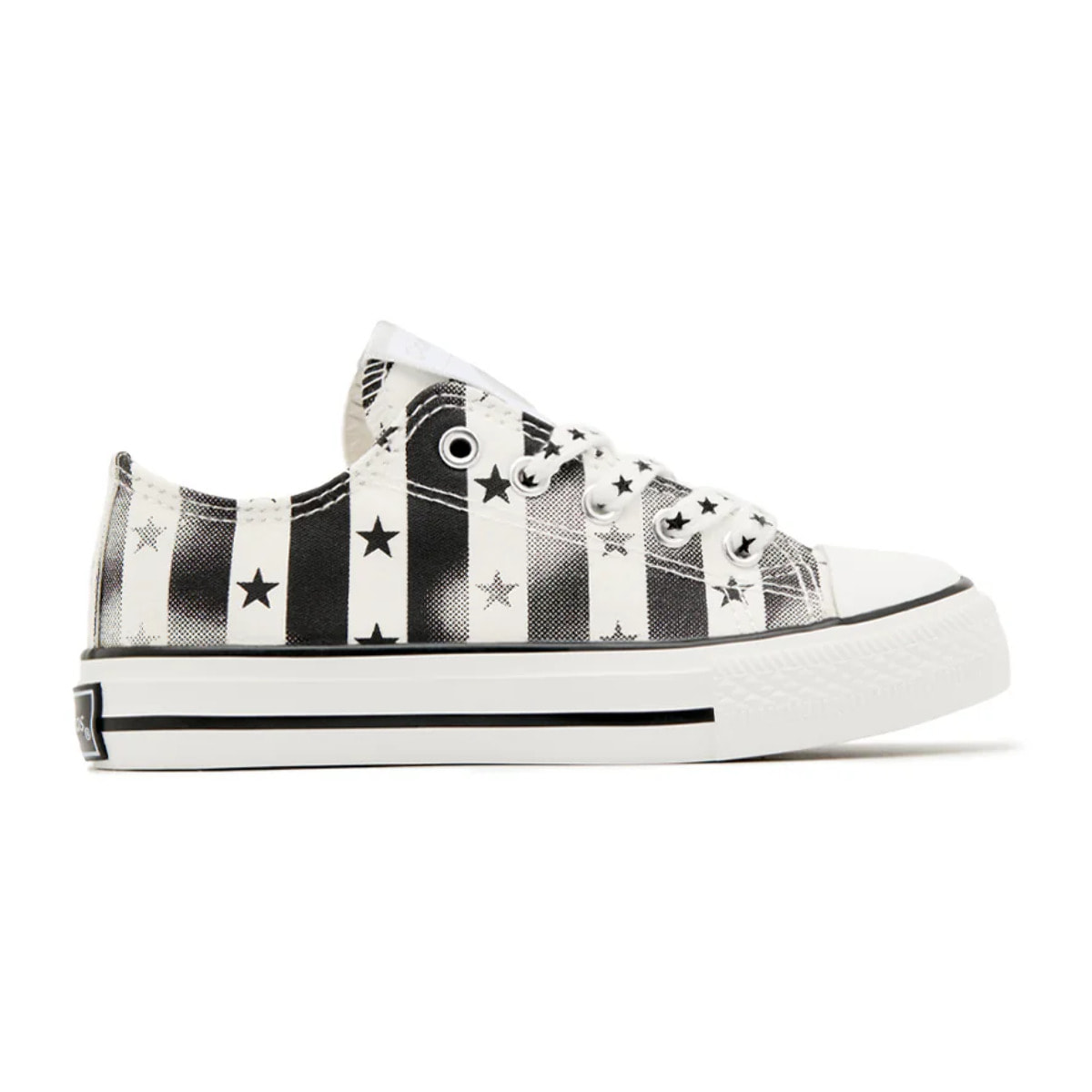 Zapatillas Bajas de Niños Blanco y Negro