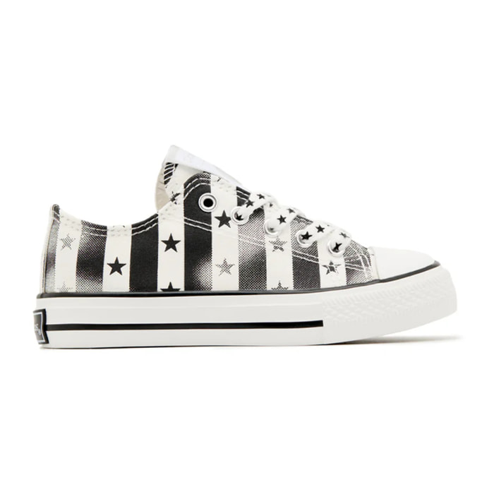 Zapatillas Bajas de Niños Blanco y Negro