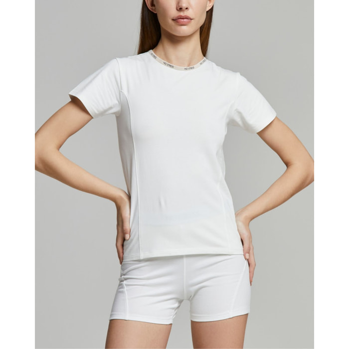 T-shirt donna no stress slim fit cotone
