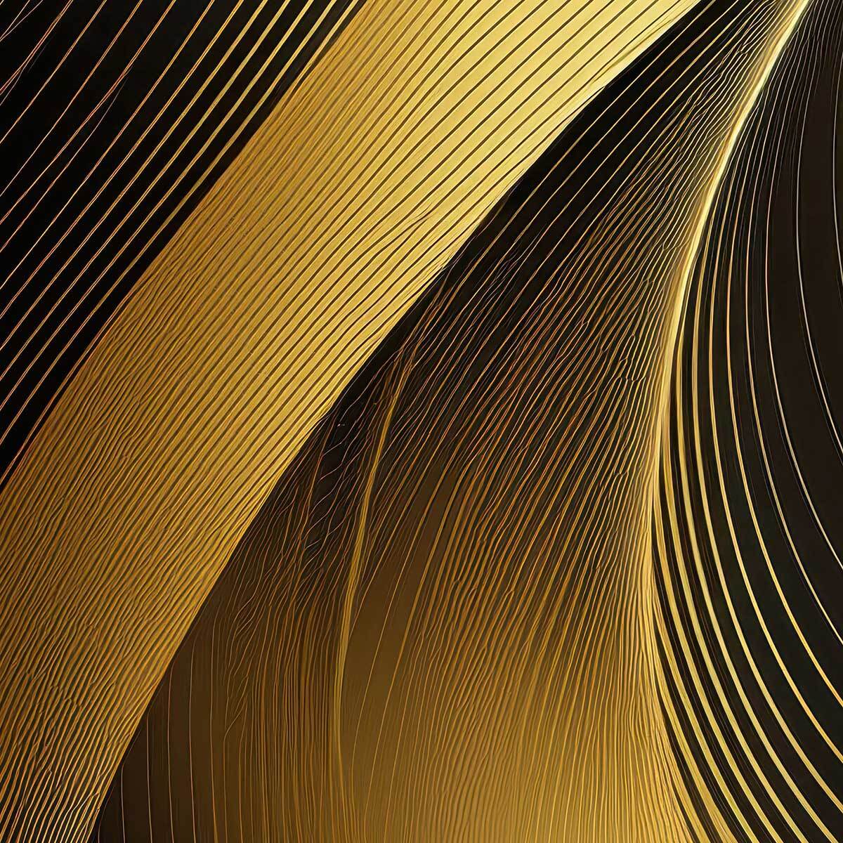 Tableau lignes dorées élégantes Toile imprimée