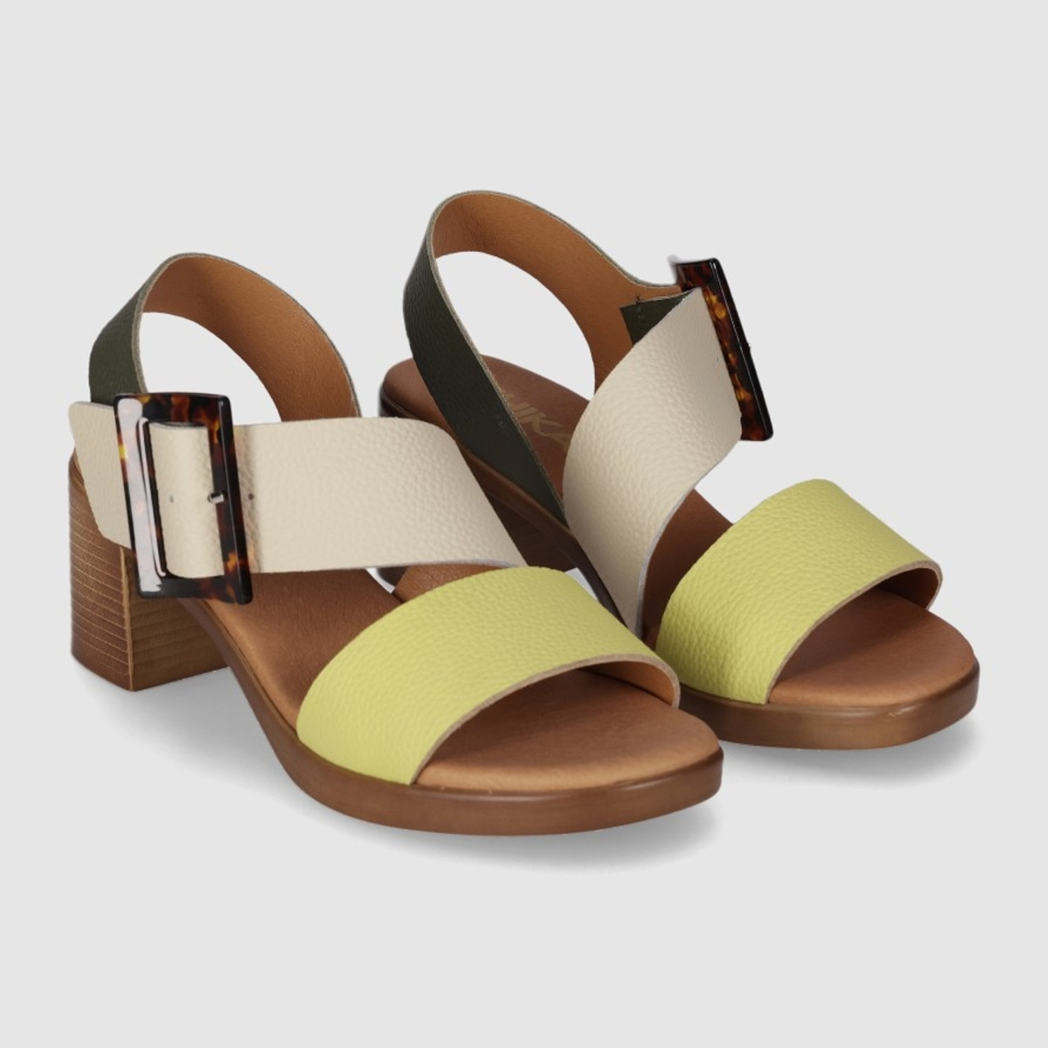 Sandalias de Piel - Multicolor - Tacón: 6 cm