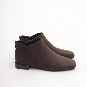 STIVALETTO FLAT QUADRATO TESTA DI MORO