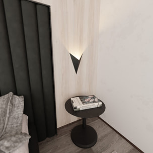 Lampada da parete FORM in acciaio nero opaco