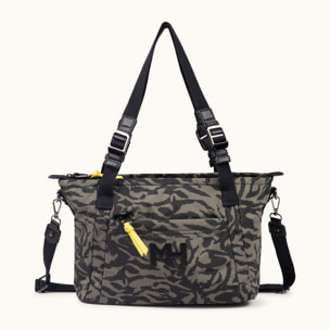 Bolso Tote Compacto Convertible Tiger ZONE CROSSBODY TOTE C/PRINT TIGER KHAKI