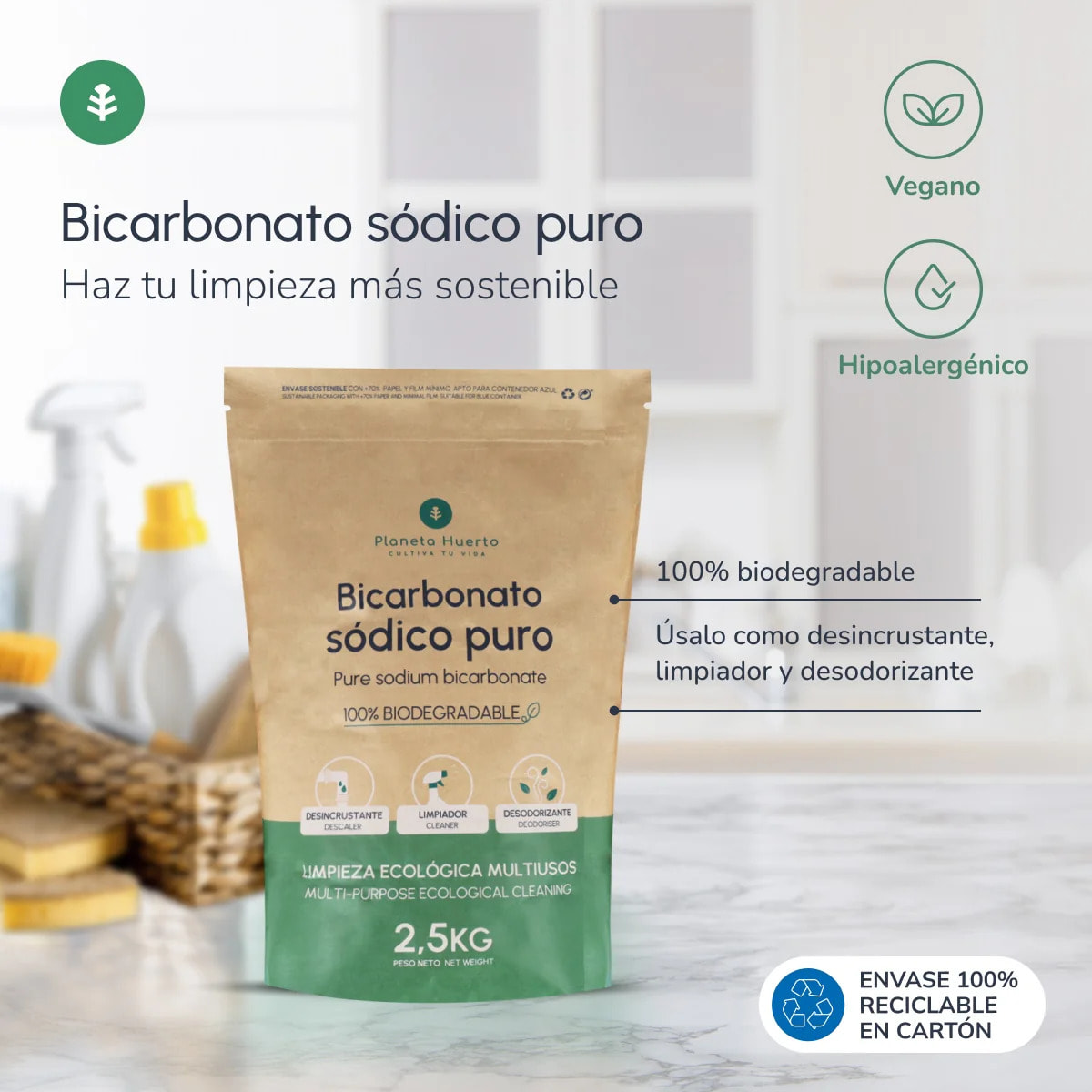 Pack limpieza hogar Zero Waste XL Planeta Huerto 2,5 Kg