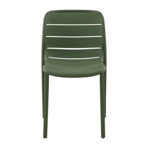 Set Da 4, Sedia Itaca In Polipropilene Verde Inglese