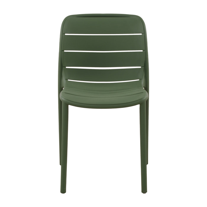 Set Da 4, Sedia Itaca In Polipropilene Verde Inglese