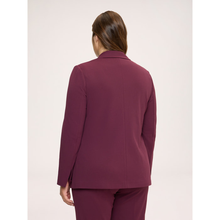 Fiorella Rubino - Blazer destrutturato in tessuto stretch - Bordeaux
