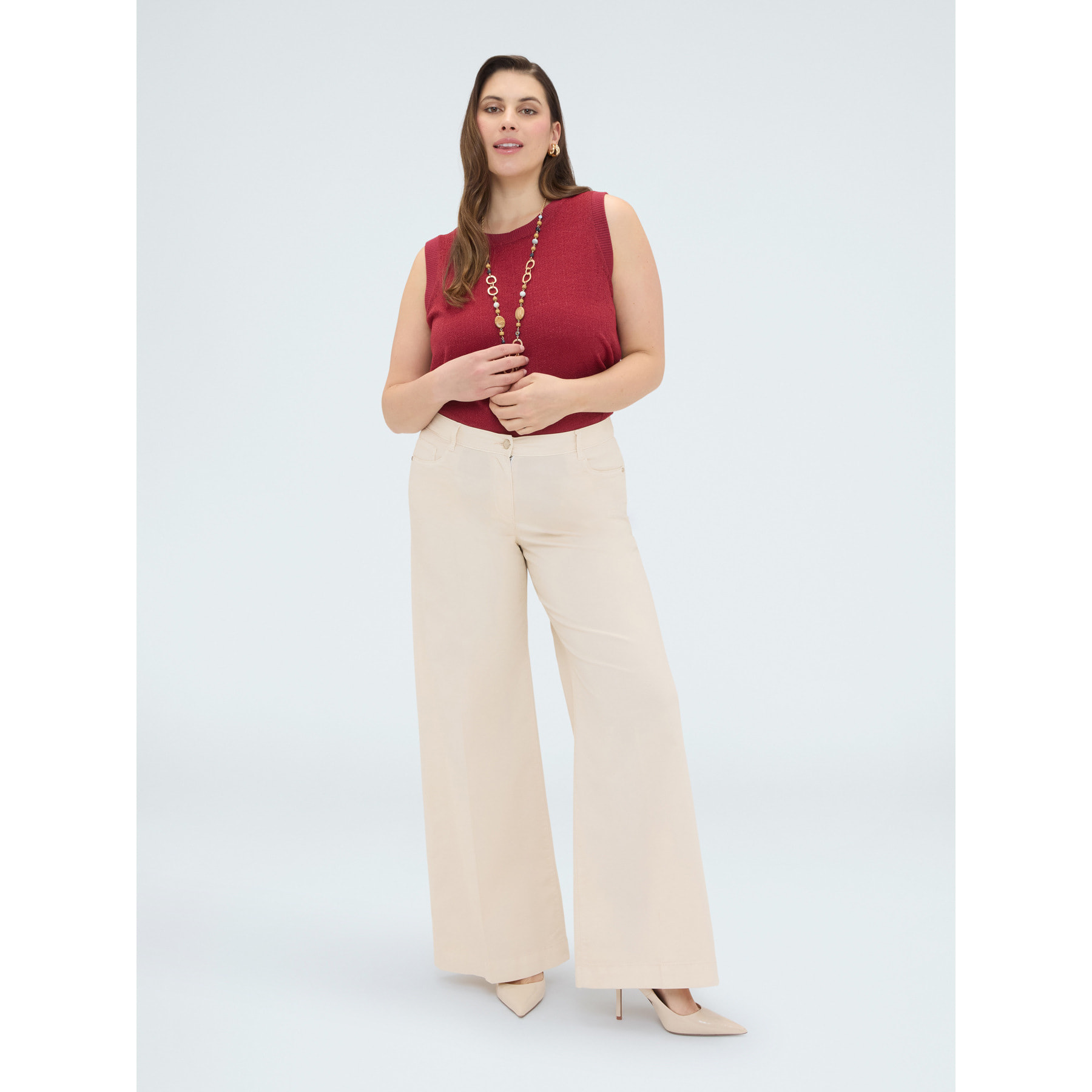 Fiorella Rubino - Top in jersey lurex - Rosso