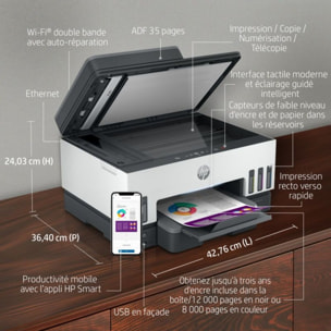 Imprimante jet d'encre HP Smart Tank Plus 7605