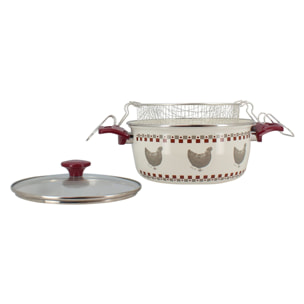 Friteuse en acier émaillé 24cm - tous feux GALLINA