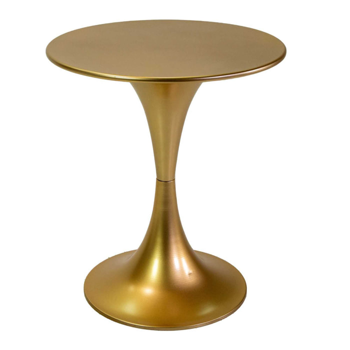 Tavolino in metallo oro cm ø60h70