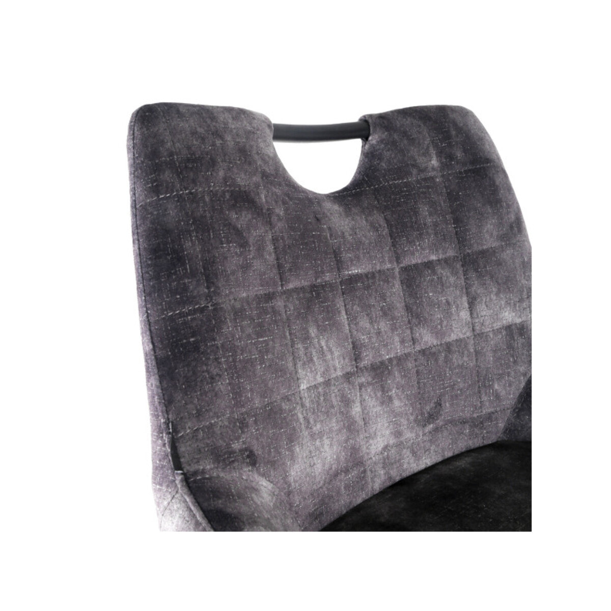 Chaise de bar en velours avec poignée et pieds en métal - ROSA 2