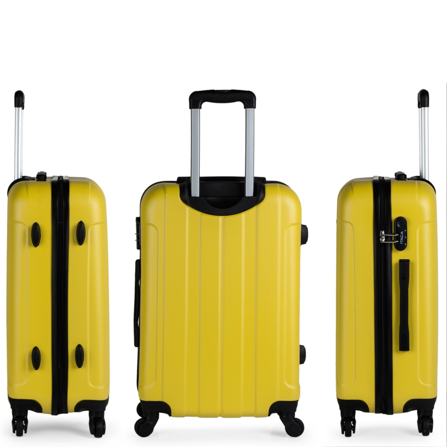 Trolley Mediano 60 Cms Y Neceser Itaca Diamond Amarillo