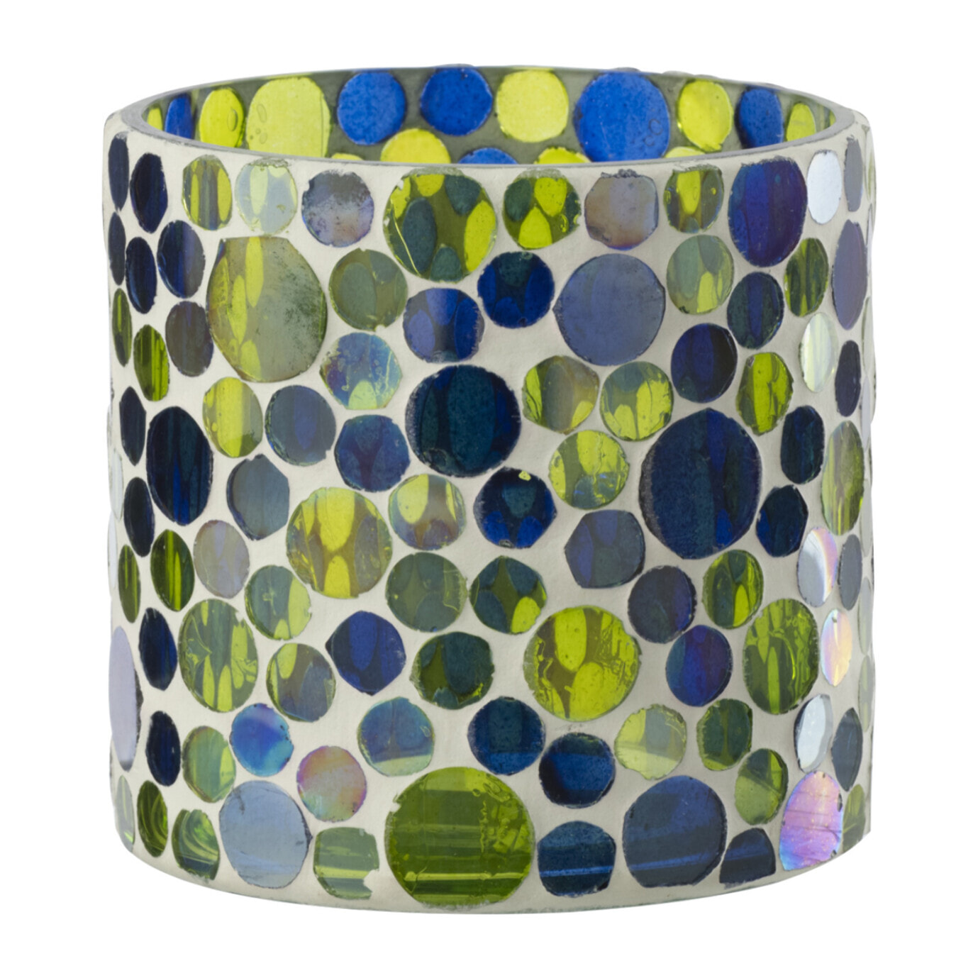 J-Line Chandelier - verre - bleu/vert- medium