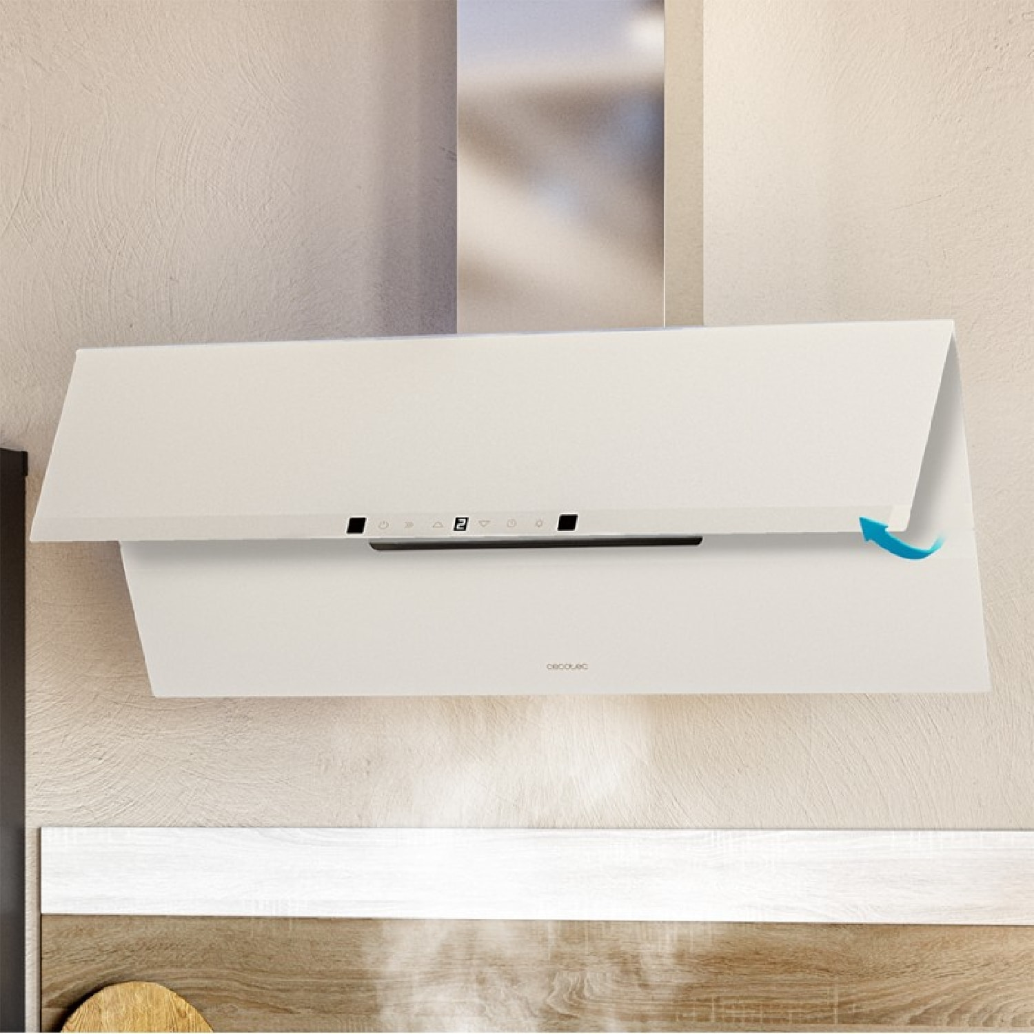 Cecotec Hotte décorative Bolero Flux DT 908010 Glass White A++