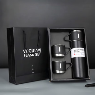 Set di thermos da 500ml e 3 tazze isolanti. Mantenimento del freddo e del caldo da 6 a 12 ore.