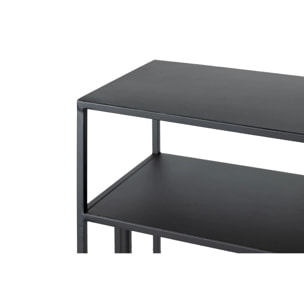 Consola Metal Negro 100x30x90 Cm