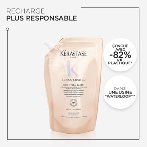 Gloss Absolu - Recharge Bain Hydra-Glaze pour Cheveux Longs Sujets aux Frisottis