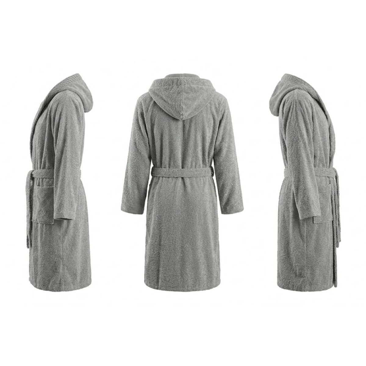 INTRECCI HOME Accappatoio Uomo e Donna, in Puro Cotone Jacquard 500 g, , Morbidezza Extra, Avvolgente, con Cappuccio e Tasche, Elegante e Confortevole,