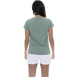 Leone Camiseta básica de mujer de manga corta