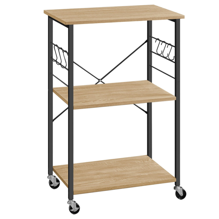 Carrello da Cucina Sonoma con Ruote e Ganci