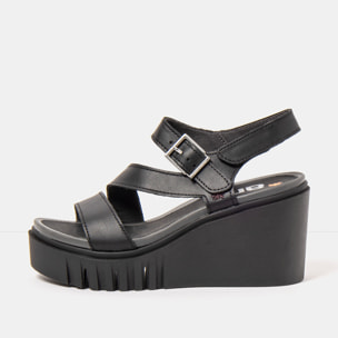 Sandalia de cuña 2080 NAPPA BLACK/ CATANIA color Black