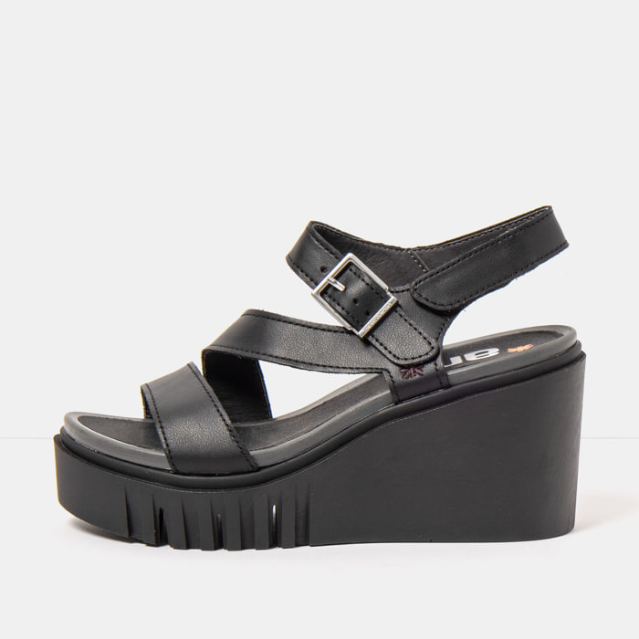 Sandalia de cuña 2080 NAPPA BLACK/ CATANIA color Black