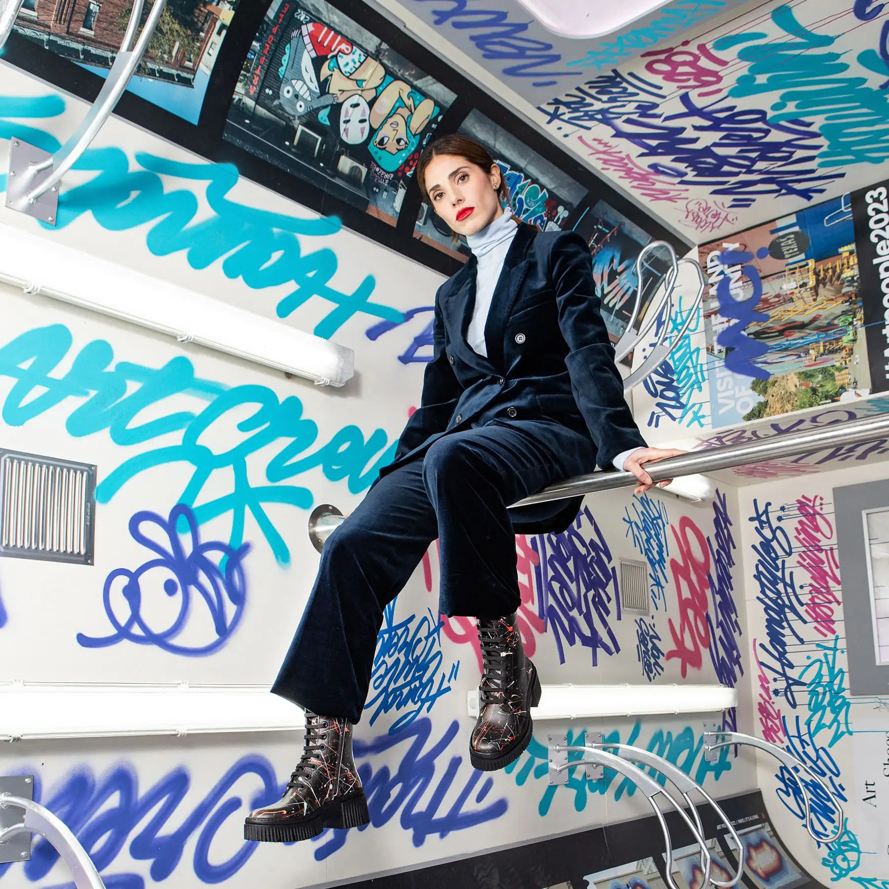 Botines con tacón 1375F FANTASY GRAFFITI/YORK color Graffiti